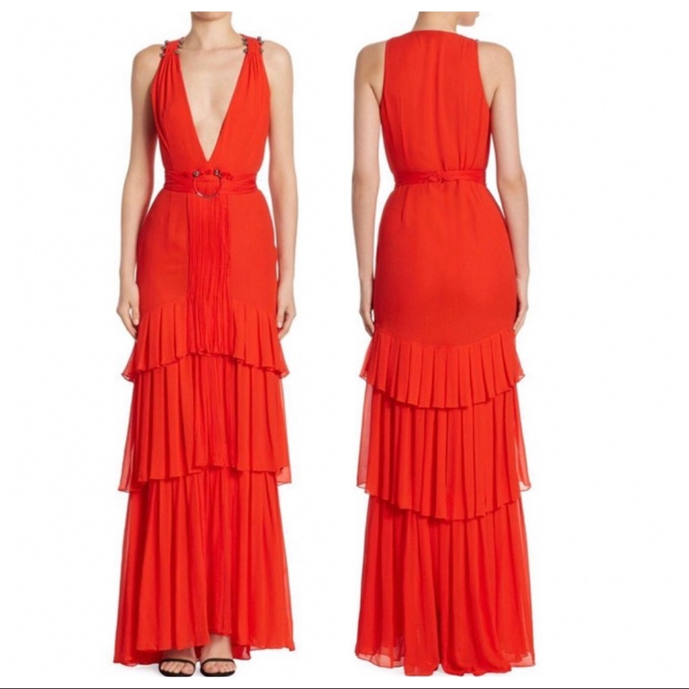 Roberto Cavalli Tiered Ruffle Gown